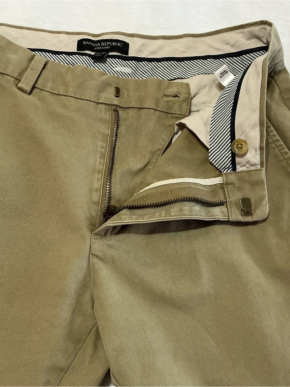 Men's Banana Republic Aiden Slim-Fit Tan Chino Pants 30x30 (Fits 30x28) Office